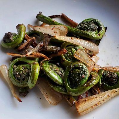 Fiddleheads and ramps!