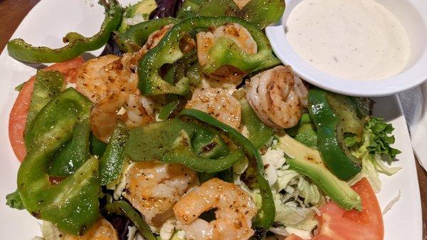 Garden Salad with Shrimp