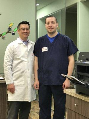 Dental Masters Maywood Doctor Lee and Dental Assistant Victor on our Monday #NationalNameYourselfDay  #Dental #DentalTeam #DentalMaste