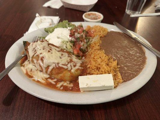 1 Chile Relleno Plato