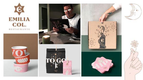 Emilia Colonia Restaurant: strategy, visual identity, packaging, illustration.