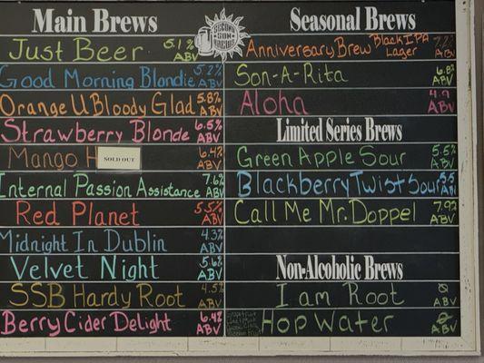 Beer Menu