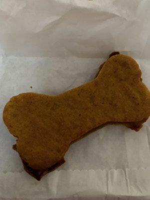 Good Boy peanut butter & pumpkin dog treat for Chewie