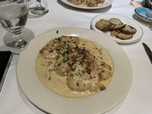 Chicken breast in a cream sauce