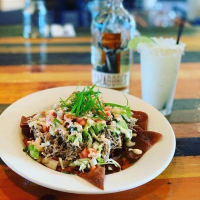 Kalua Nachos with Lomi Salmon