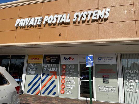 Private Postal Systems store front
Serving our community since 1980