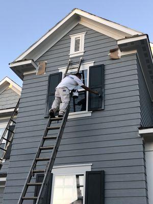 Painting shutters