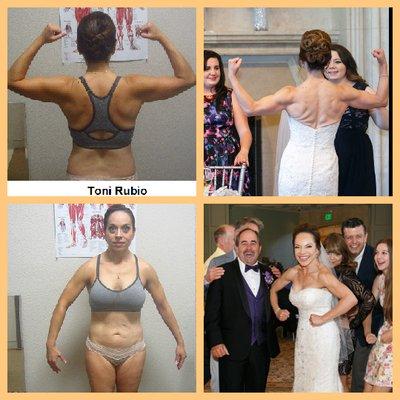 Toni R. got super toned for her wedding