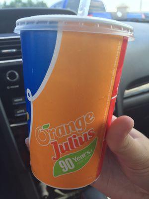 Orange Julius original orange smoothie!! A small is all you need to make it through your day.