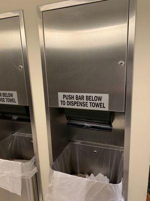 Empty paper towel dispensers