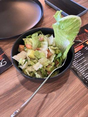 Complimentary salad