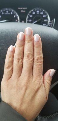 Shellac mani $30, classic pedi $25. 3/5 stars