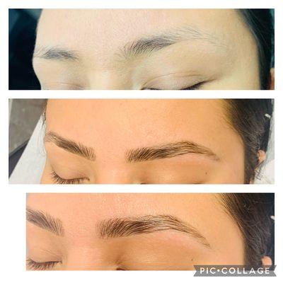 Brows lamination,threading and tinting