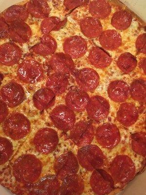 Thin crust mostest or bestest... whatever they call it, pepperoni