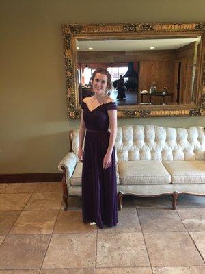 This bridesmaid dress was only $20 to be hemmed! What a steal! I'll keep coming back