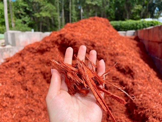 Red mulch sold in bulk & bags!