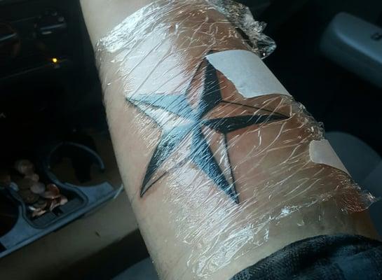 First tattoo done by Eddie nautical star