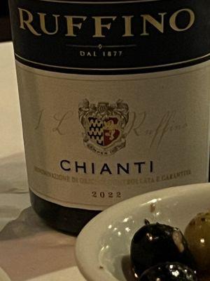 Chianti with dinner