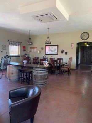 Inside tasting room.