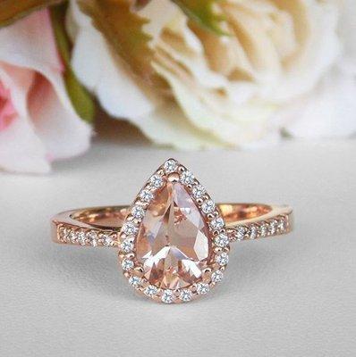 Rose Gold Morganite Engagement Ring