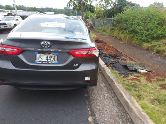 Repaired my rear bumper and trunk.