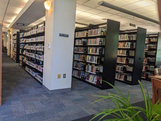 Stacks of books at the Billerica Public Library