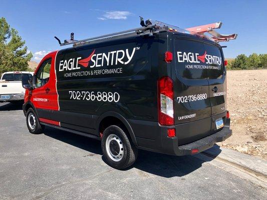 New Eagle Sentry van on location of advanced security and automation installation in Southern Highlands!