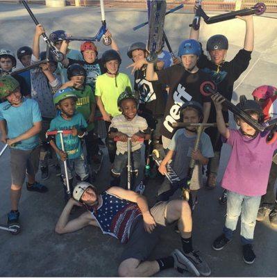 Great day with these shredders at Rotary Skate Park