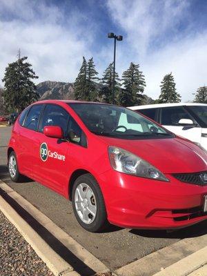 Our 2012 Honda Fit at Bear Creek Apartments