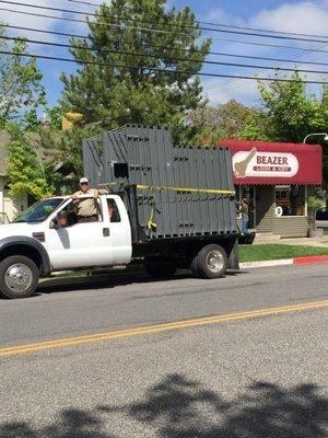 Randy heading out to deliver another order of commercial hollow metal door frames to a project.