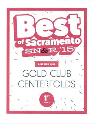 Gold Club Centerfolds has once again been selected by the readers of Sacramento News and Review as the best Strip Club in Sacramento.