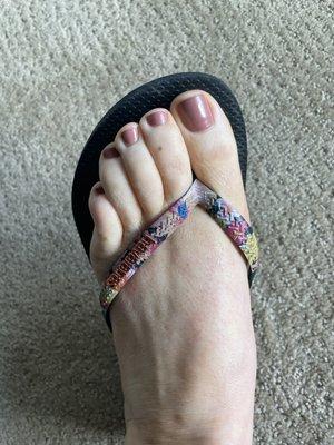 Regular polish pedicure