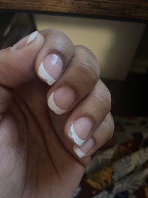 Chipped polish & I just got my nails done yesterday