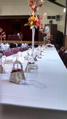 Table setting for a wedding