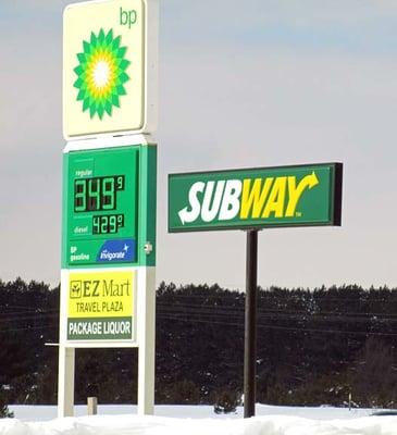 Subway and BP in one building.