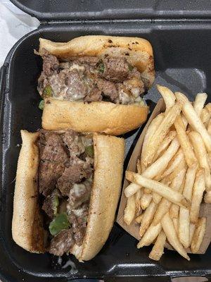 Cheese steak special with chunked meat, not a good look Buffalo Lukes.