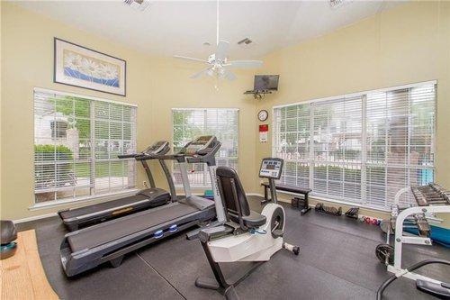 Our fitness center can be accessed 24/7 and is located within our clubhouse.