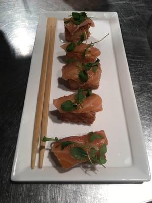 Crispy Salmon Sushi