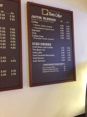 Drink menu