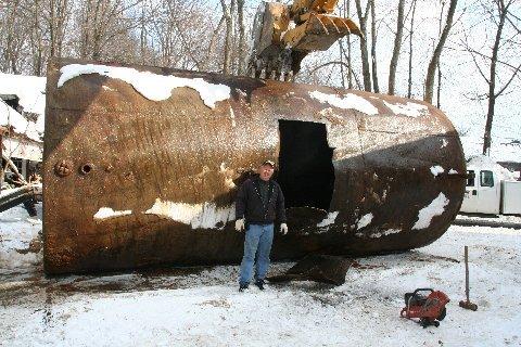 15,000 gallon underground oil storage tank. Wayland, MA.