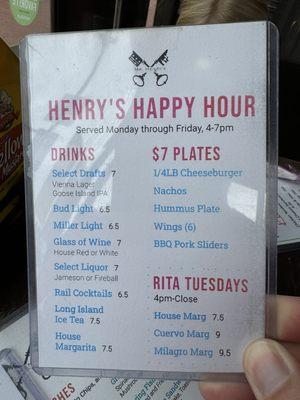 Happy Hour Menu