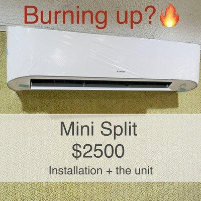 Daikin mini split unit 16 seers 12000 BTU/1 Ton