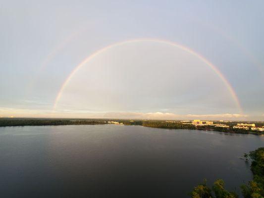 Who doesn't  love a double rainbow after some light shower...Just wow. Again from higher floor(end unit)