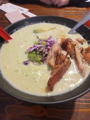 avocado and sweet corn ramen