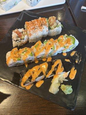 Spicy Crab Roll Shrimp Tempura Roll Jalapeno Roll