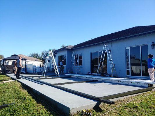 52x24x10 patio screened with elite roof BEFORE START