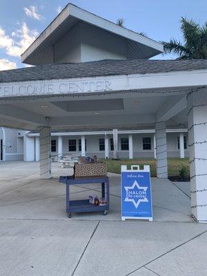 Drop off donations for the local food pantries