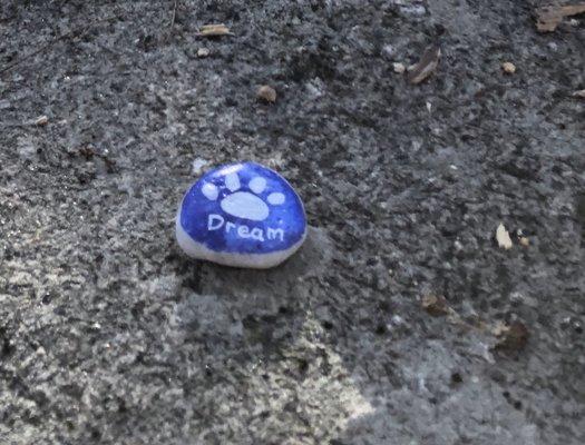 Found a kindness rock from @kindnessrockproject on top of one of the stone towers