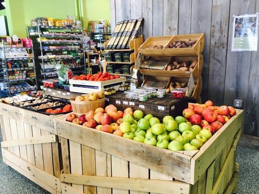 Our produce section regularly offers over 50 different (always) organic items