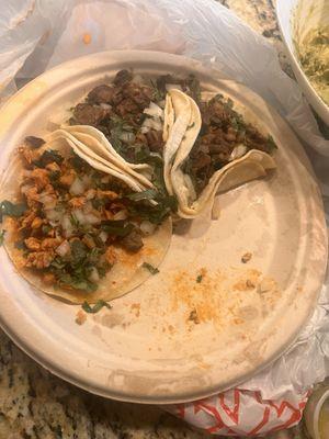 Tacos , carne asada , chicken